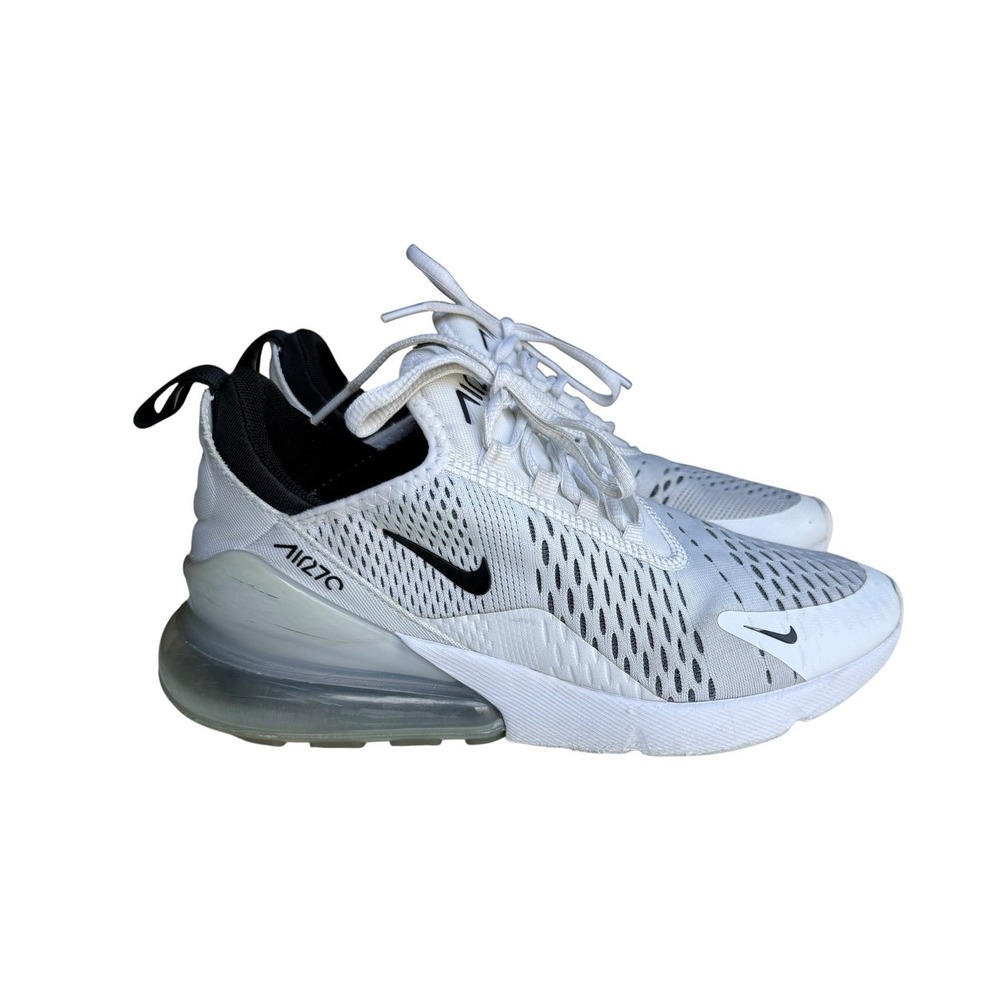 Nike Air Max 270 Womens White Black Sneakers AH6789-100 Size 8